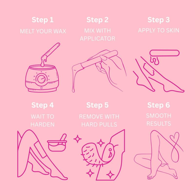 Elixir hot wax beads application and usage instructions