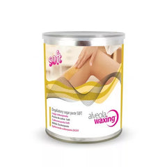 Alveola Waxing soft depilatory sugar paste can on a white background