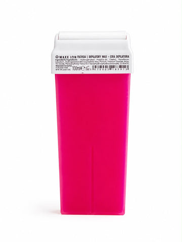 Waxx Inn Fuchsia Roll-On Soft Wax Cartridge 100ml – depilatory wax with roller head for smooth application, professional formula for masters and salons