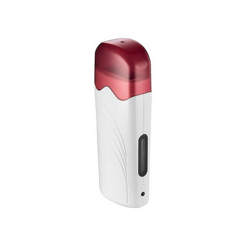 Wax Roller Executive single cartridge heater – white and red roll-on wax warmer for 100ml soft wax cartridges, temperature control window, professional salon wax heater