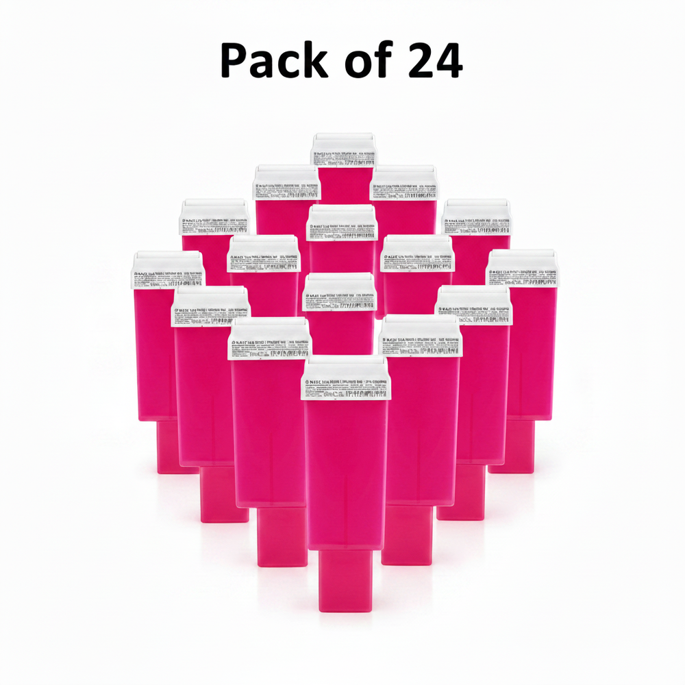 Pack of 24 Waxx Inn Fuchsia Roll-on Wax Cartridges 100ml
