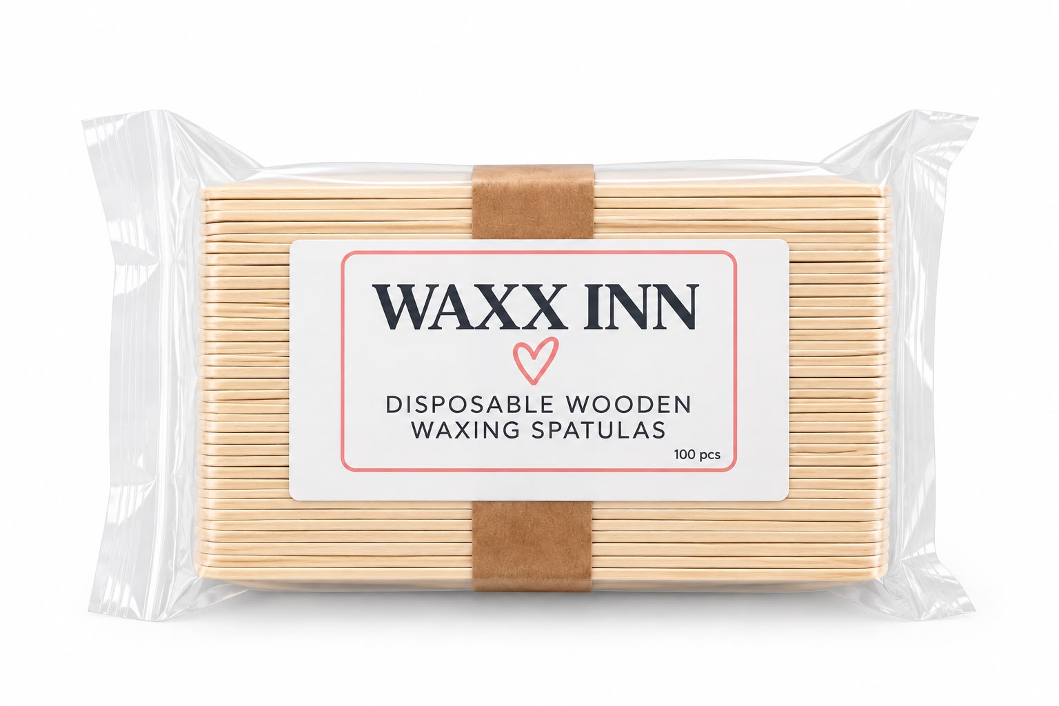 Waxx Inn Disposable Wooden Waxing Spatulas 100 pack