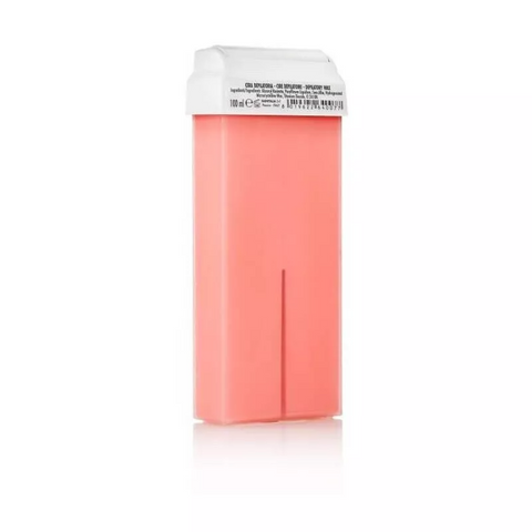 Xanitalia Pink Titanium Roll-On Soft Wax Cartridge 100ml – pink titanium depilatory wax with roller head applicator, with titanium dioxide for sensitive skin, professional soft wax made in Italy